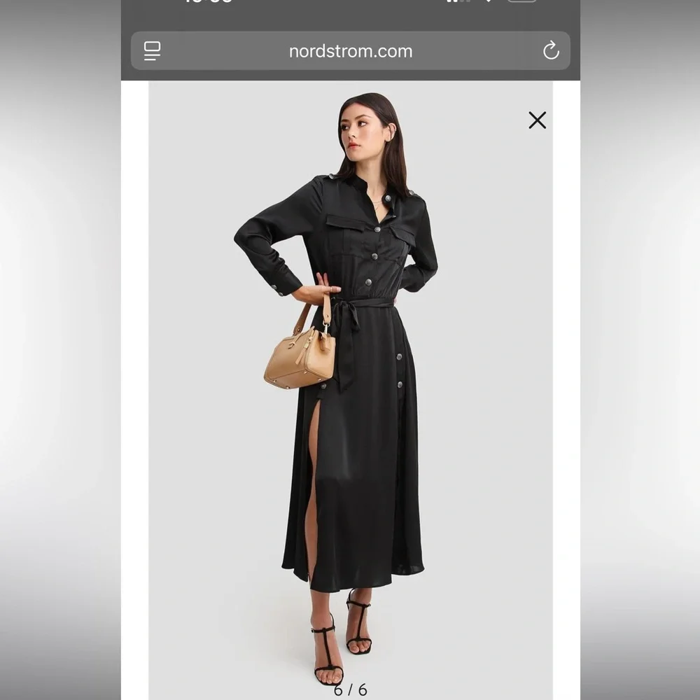 Silky shirt dress - Picture 1 of 6